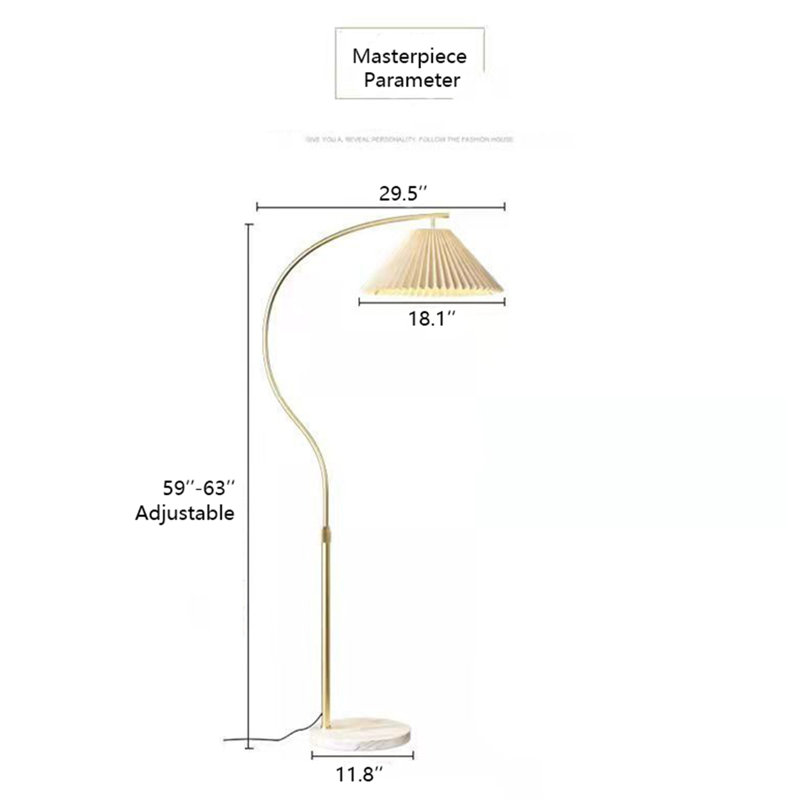 Lampe sur pied arquée 63 po Tesfa