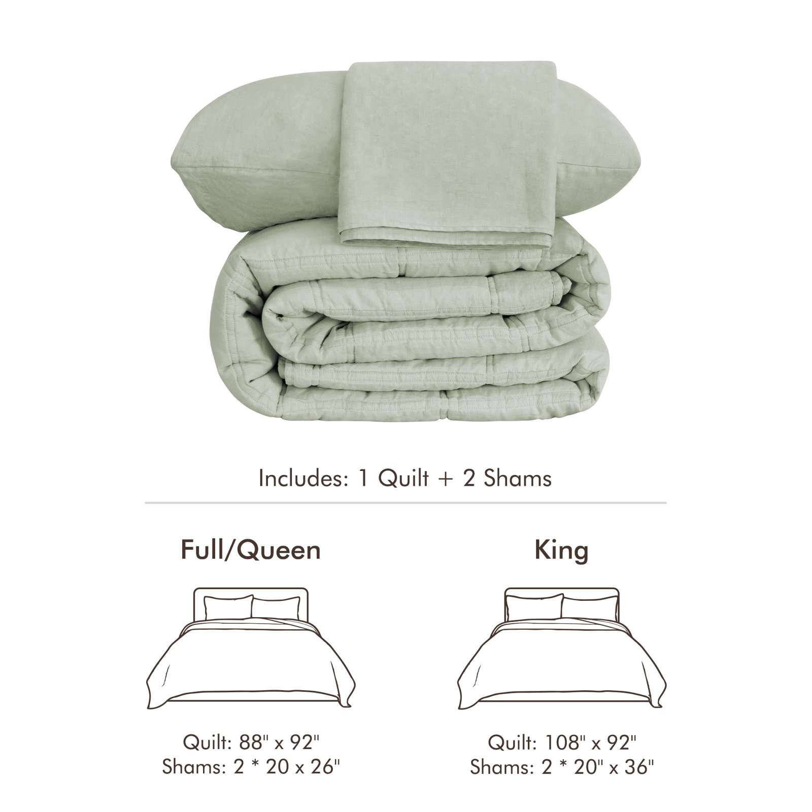 Bedding, Desert Sage, King Comforter + 2 King Shams