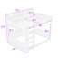 Lit superposé grand en bois avec tablettes et ports de charge USB-622948013