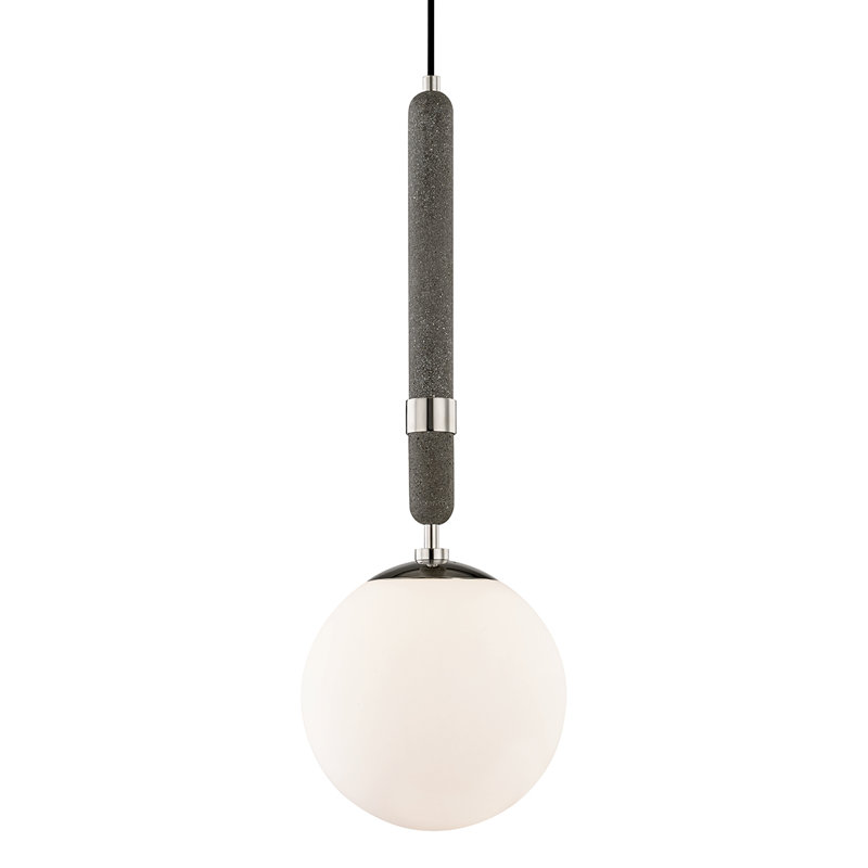 Harley 1 - Light Single Pendant, 26.75" H x 9.5" W x 9.5" D, Polished Nickel
