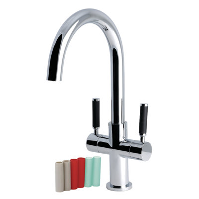 Robinet pour vasque à deux poignées à fixation sur comptoir à deux trous Kingston Brass Kaiser