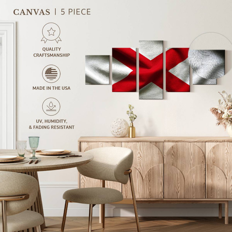 Wavy Alabama Flag, 24" H x 55" W