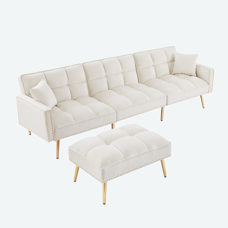 Canapé modulaire rembourré 2 pièces Magréb, Blanc