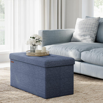 Folding Storage Ottoman Bench