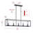 Roisin 5-Light Farmhouse Black Finished Dimmable Glass Chandelier Light Fixture