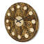 Horloge murale en bois doré et noir tourbillon I - Mid-Century-63891412
