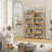 5-Tier Bamboo Storage Cabinet Freestanding Multipurpose Bookcase Tall Versatile Organizer Shelf for Bathroom Bedroom Living Room-2057757817