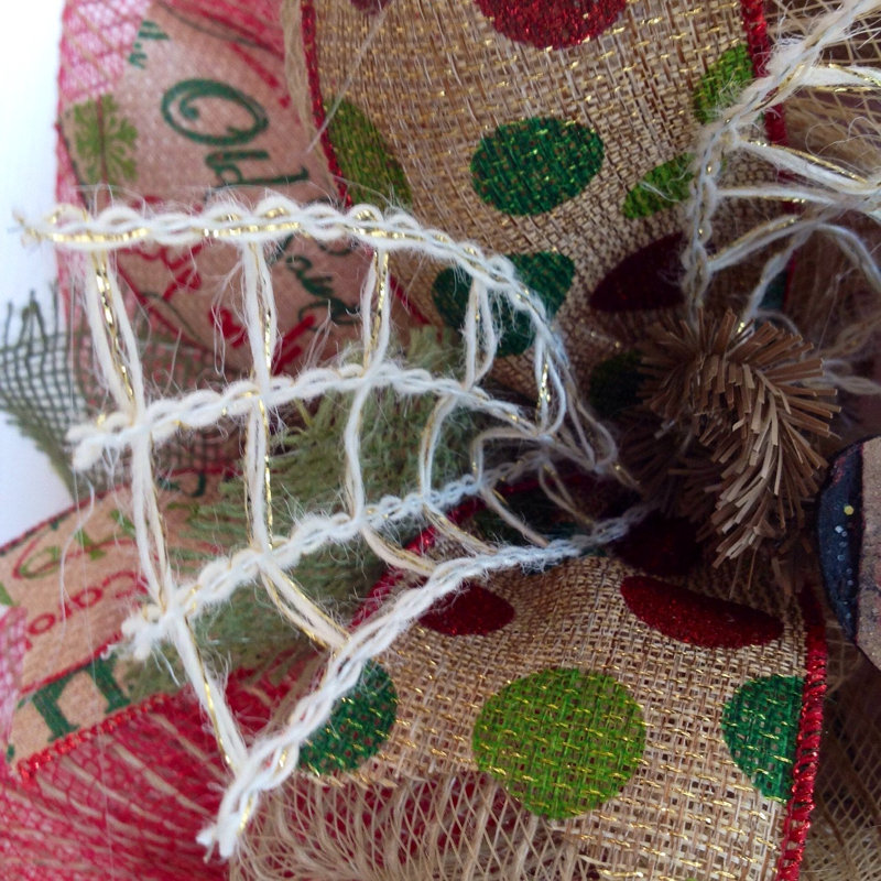 Couronne en acrylique 24 po Country Merry Christmas
