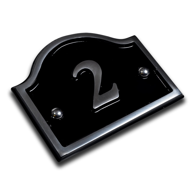 Jaclynn 11.5cm H Reflective Metal House Number, 2
