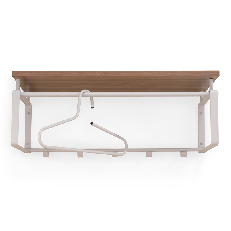 Wall 5 - Hook Wall Mounted Coat Rack, Silky Taupe