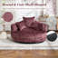 Fauteuil demi-tonneau en chenille de 42,52 po de large Jaquarion-76107455