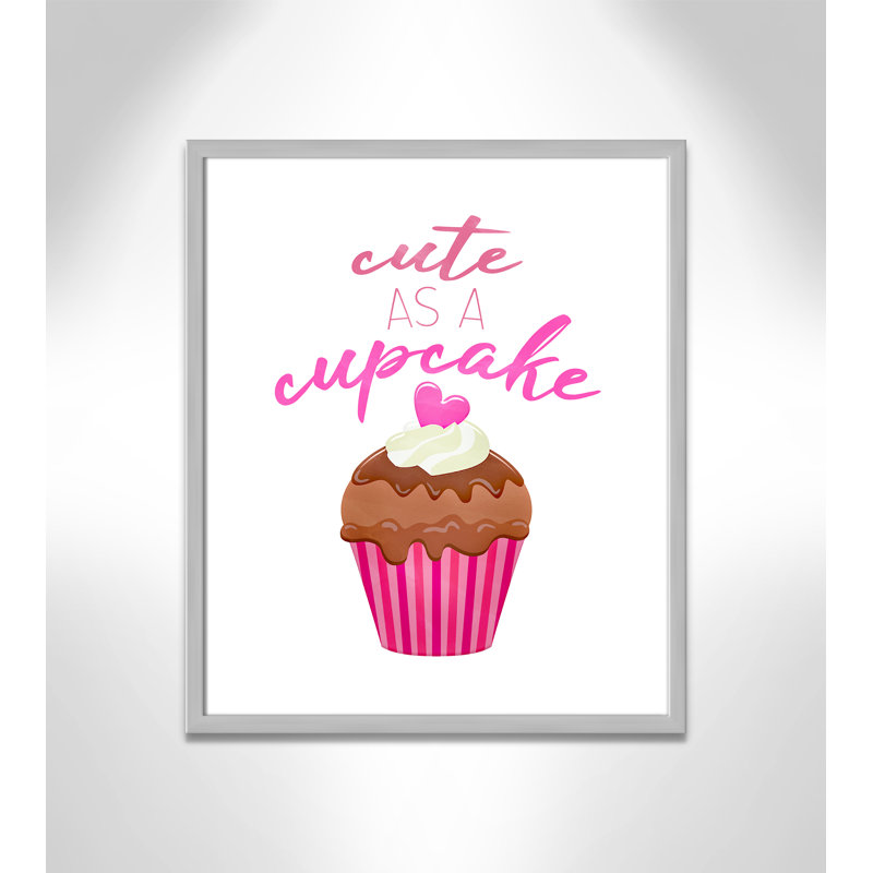 Mignon comme un petit gâteau Mignon comme un petit gâteau, H 25,5 po x l 21,5 po x P 1,19 po, Encadré de boîte argent