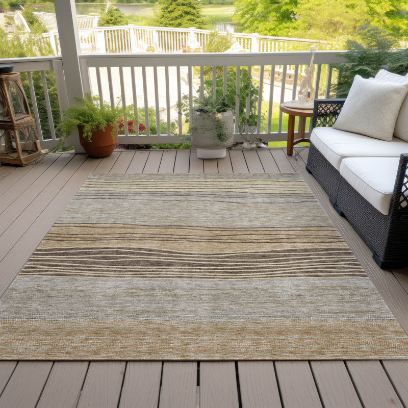 Tapis intérieur / extérieur avec envers antidérapant Withams, Rectangle de 10 pi x 14 pi