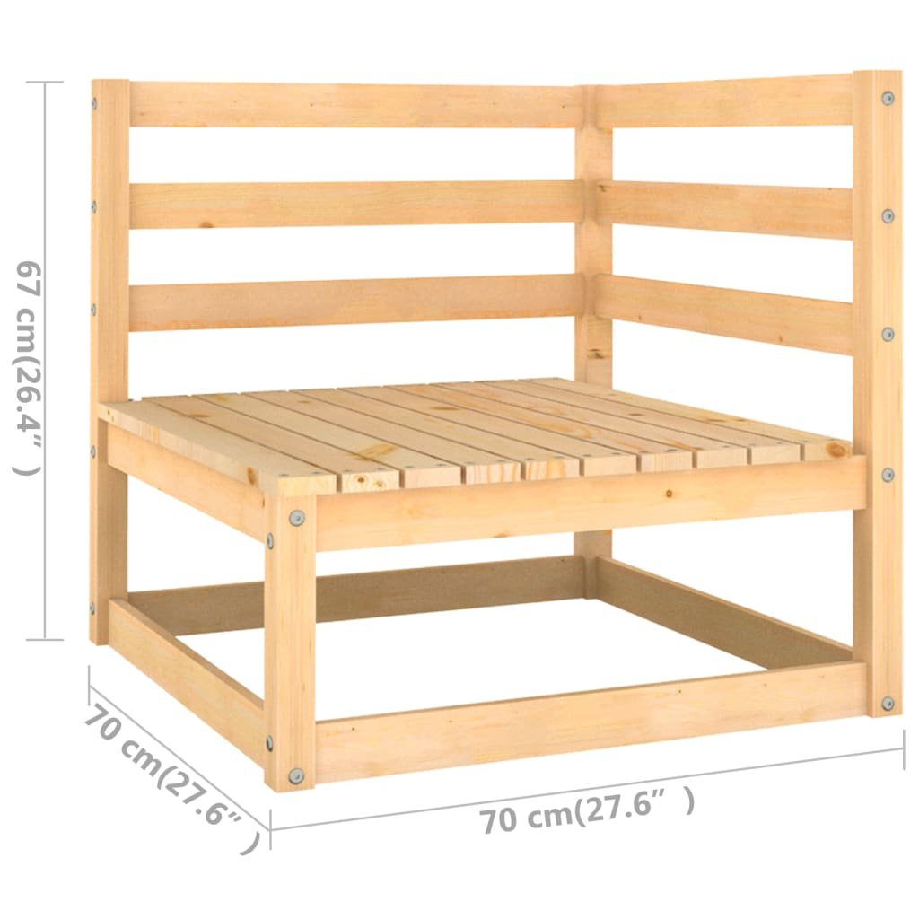 4-Sitzer Lounge-Set Azhaar aus Massivholz mit Polster