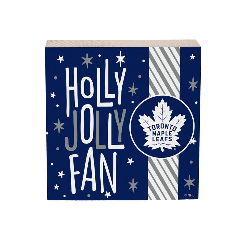 Toronto Maple Leafs 6" Holiday Wood Plock Wall Sign