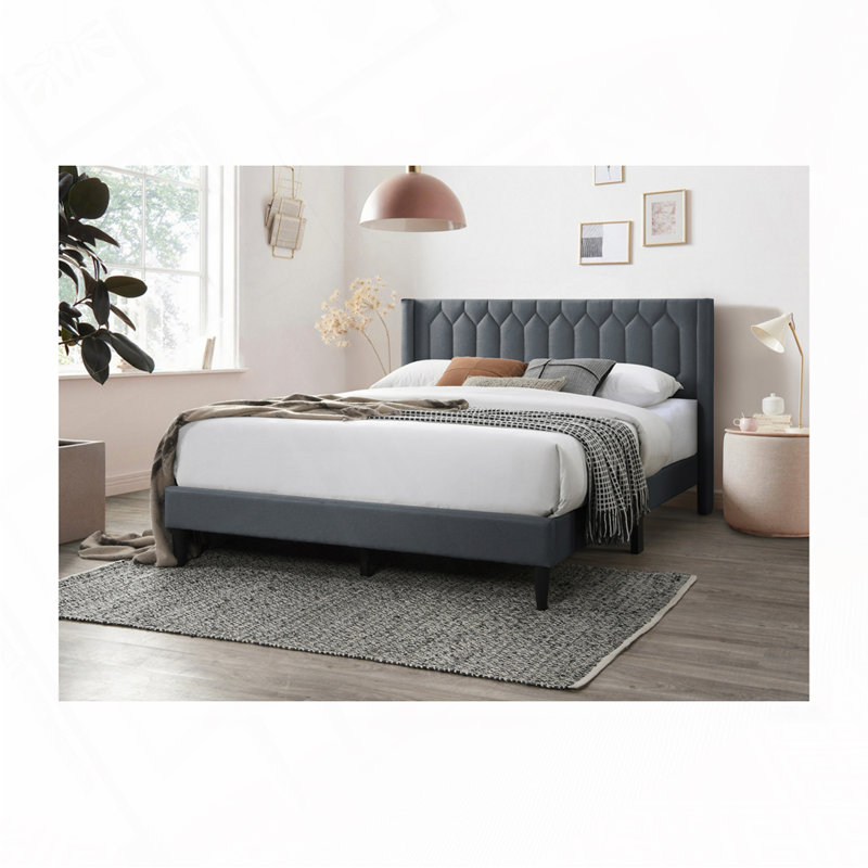 Grand lit moderne, Gris anthracite