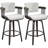 Modern 26"  Swivel Upholstered Counter & Bar Height Stool (Set Of 2) With Adjustable Levelers For Kitchen Island & Home Bar-843040288