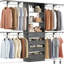Garde-robe de 96 po avec 4 tiroirs, 4 tablettes et 4 portants à vêtements-1009689709