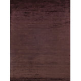 High Low Striped Area Rug in Chocolate
