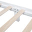 Base de lit plateforme en bois, lit plateforme de style rétro avec support en lattes de bois-1094921482