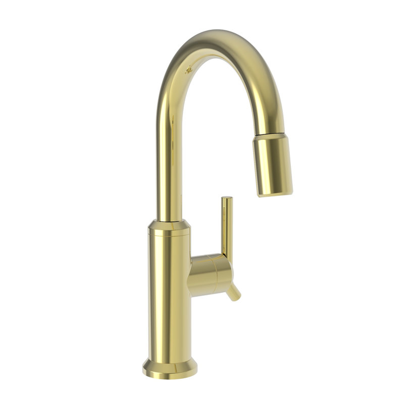 Jeter Single Handle Pull Down Bar Faucet, Forever Brass
