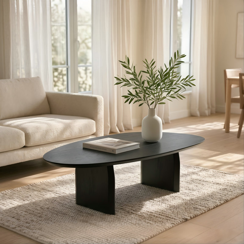 Table d'appoint moderne Mid Century, Noir