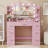 43.3” Hollywood Makeup Vanity Desk with LED Lights, Anti-Glare Mirror, Built-in Charging Station, 7 Drawers & Open Storage Shelves for Bedroom-995299608