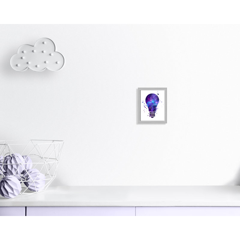 Décoration murale pour enfants light vagues, H 11 po x l 9 po x P 1,19 po, Encadré de boîte argent