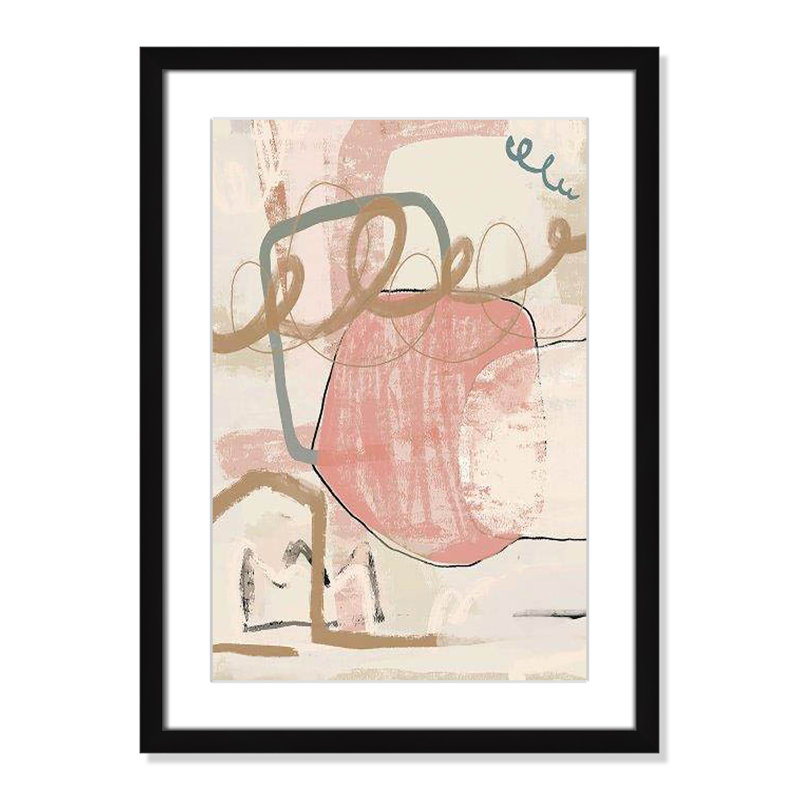 «Carmelo Delightful Spring Colors on Paper» par Leah Straatsma, reproduction, H 23 po x l 17 po x P 0,75 po, Cadre noir mat