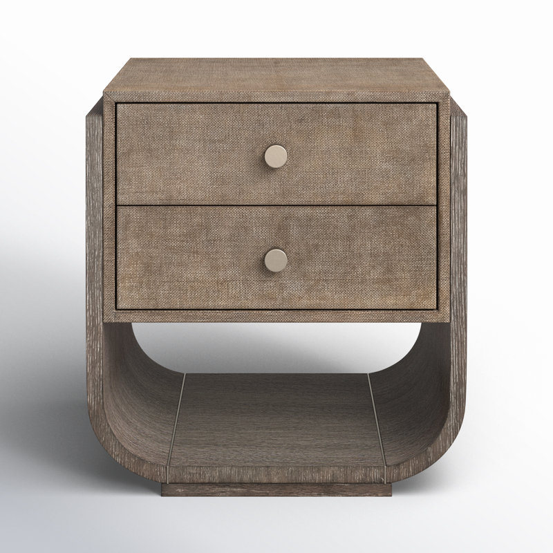 Modern Mood Two Drawer Nightstand, Mink