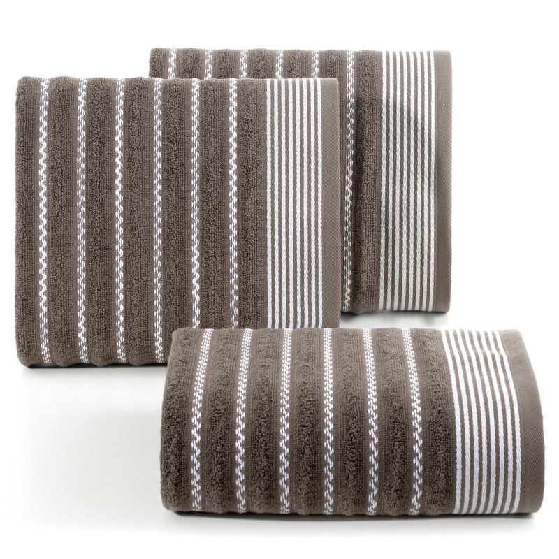 Hydiyah Midweight Jacquard Hand Towel, Dark Brown