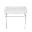 Évier de console l 31 po x H 33 po Valencia, perçage à une face, chrome-118375668-118375675