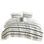 Édredon à rayures et courtepointe - double / grand, microfibre, literie de charme polyvalente pour lit double / grand, chic, ajoute une touche de classe à-124576482