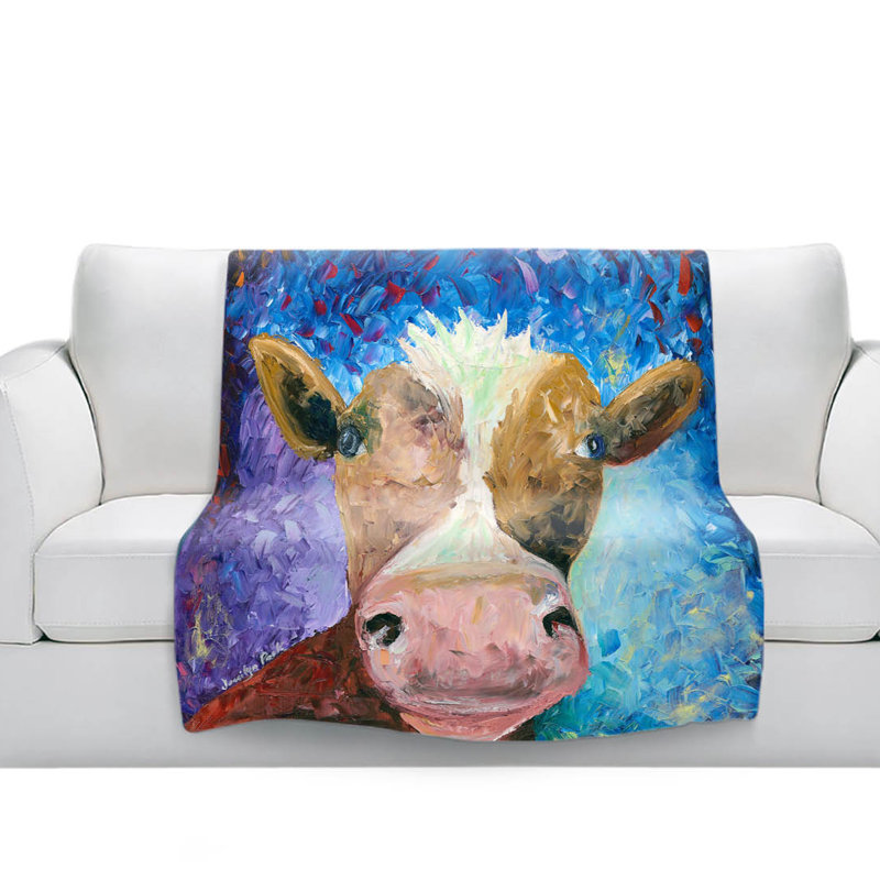 Couverture de sherpa douce moo miss, l 51 po x L 60 po