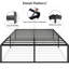 Metal Bed Frame - 16 Inch Heavy-Duty Queen Platform Bed Frame No Box Spring Needed, Easy Assembly, Noise-Free, Sturdy Mattress Foundation, Underbed Storage Space