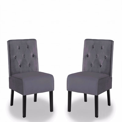 Chaise d'appoint 53 po 2 pièces avec accoudoirs capitonnée et capitonnée en tissu de velours