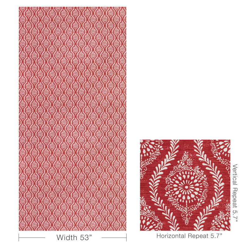 Manoir Marindol Print Fabric, Red