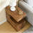 C-Shaped Side Table with 2-Tier Storage Shelf