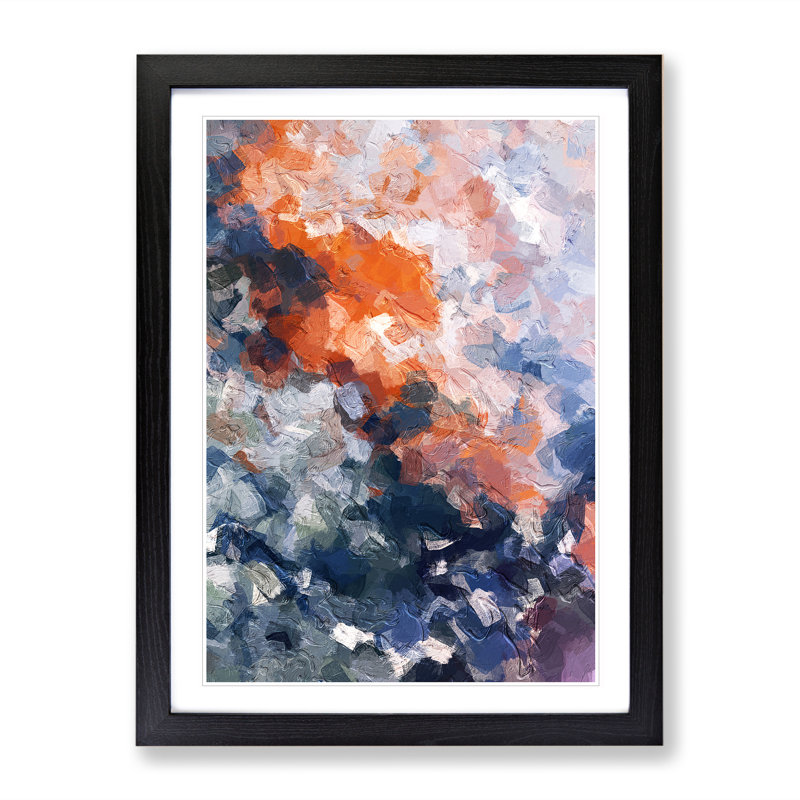 Our Theme Abstract - Framed Print, 34cm H x 25cm W x 2cm D, Black