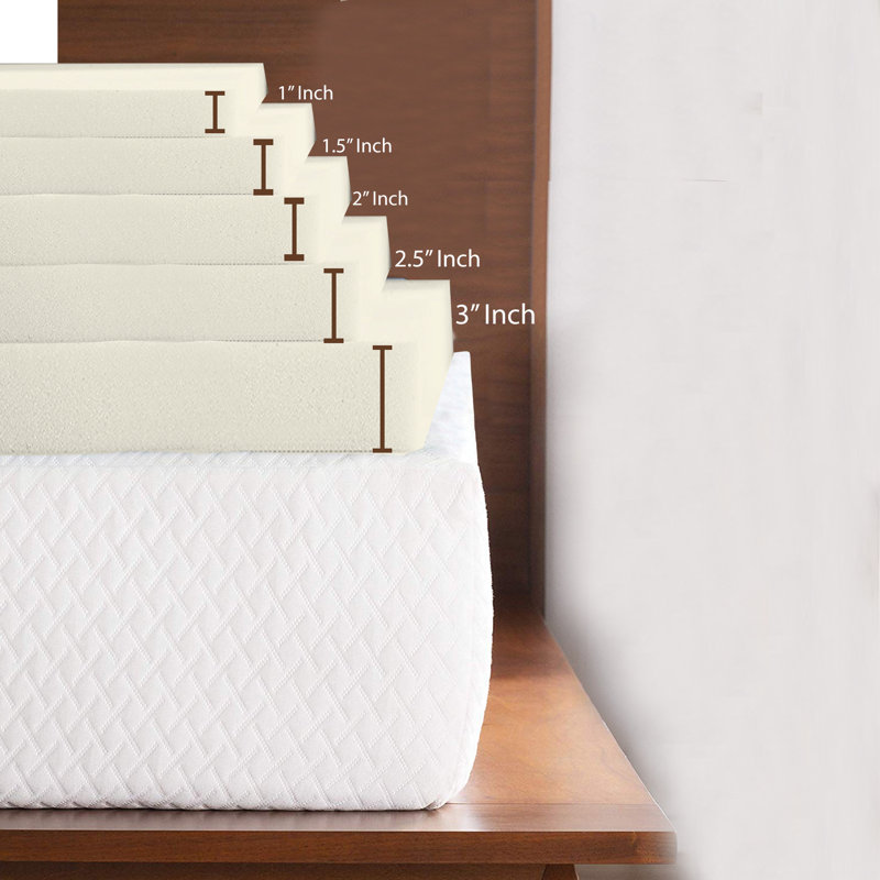 Twin 3'' Memory Foam Mattress Topper, Queen