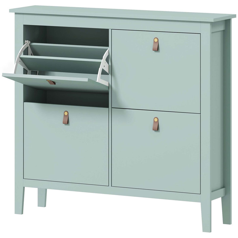 Flip Down Shoe Storage, Green, 95cm H x 105cm W x 24cm D