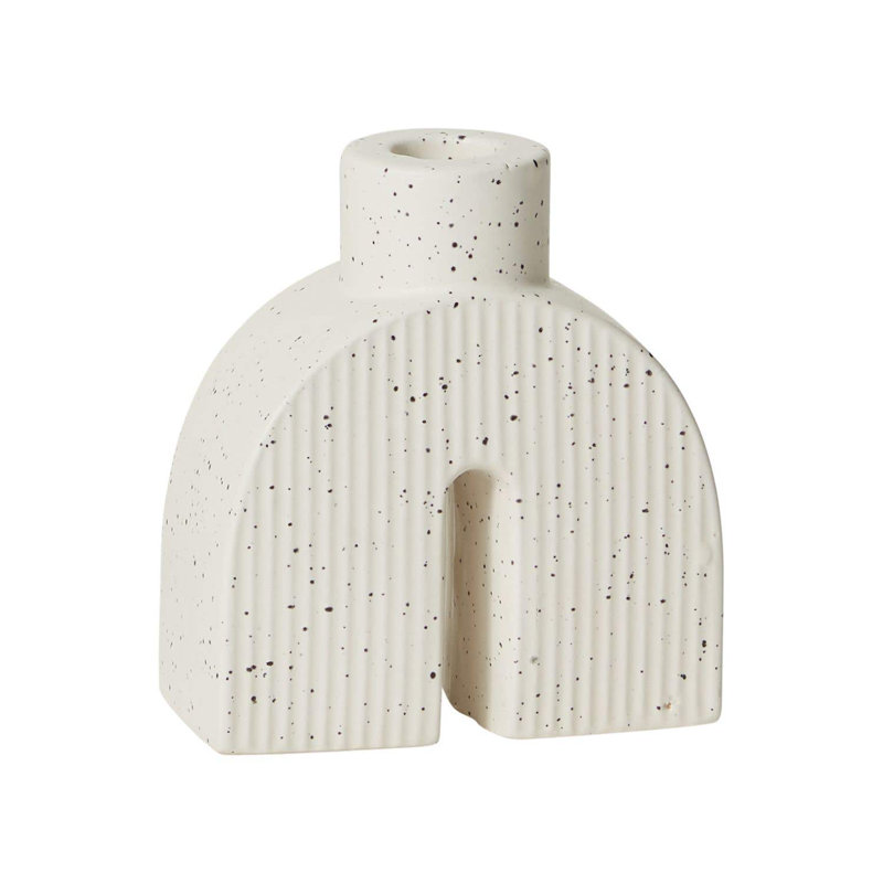 Bougeoir de table en céramique, H 5,25 po x l 4,5 po x P 2 po