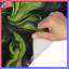 Tapis de bain tourbillonnant vert abstrait-2144948980