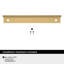 Poignée d'armoire 5 pièces (127 mm) en bronze champagne Streamline II - paquet de 10-111778488-111778491