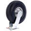 Roue pivotante pneumatique de 10 pouces, pneu 3.50-4, noir, ensemble de 2 pièces avec moyeu en acier et axe de 5/8 po d'alésage