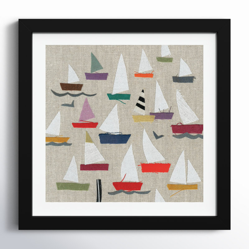 Montier Plain Sailing Framed on Paper by Jenny Frean Print, 13" H x 13" W x 1" D, Black