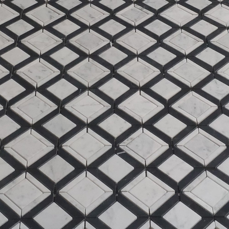 Carreau de mosaïque en marbre 11 po x 11 po