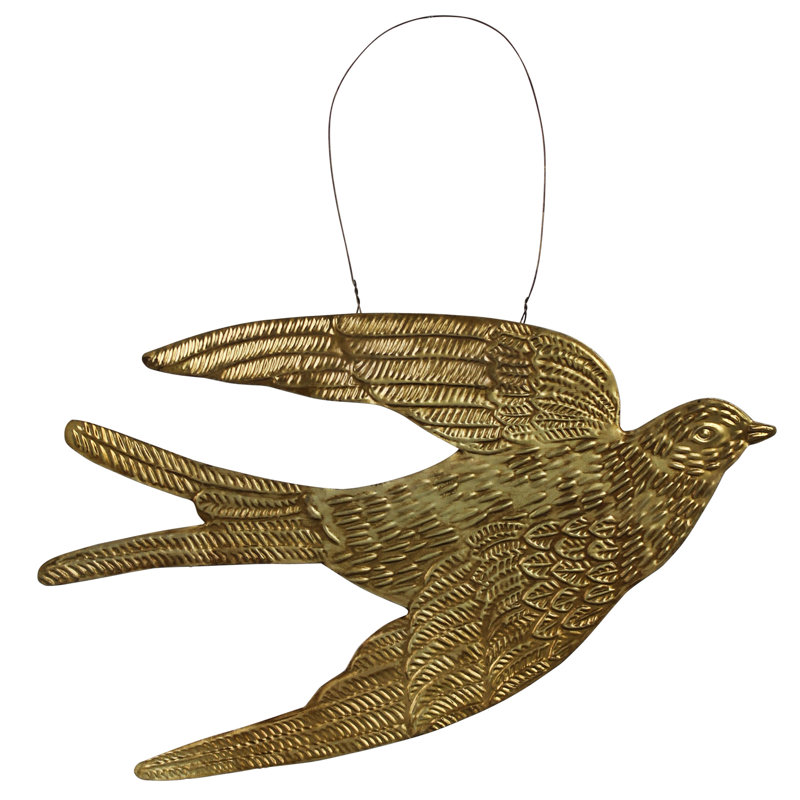 Ornement oiseau, laiton antique - Lrg