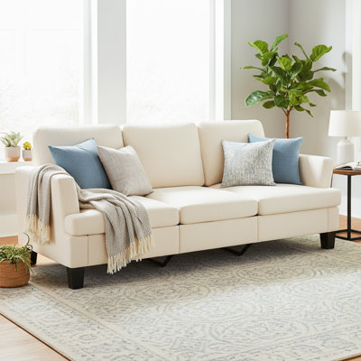 84'' Linen Upholstered 3-Seater Sofa