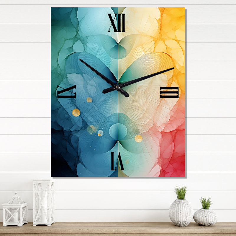 Horloge murale moderne Contemplating Divinity, H 32 po x l 24 po x P 1 po